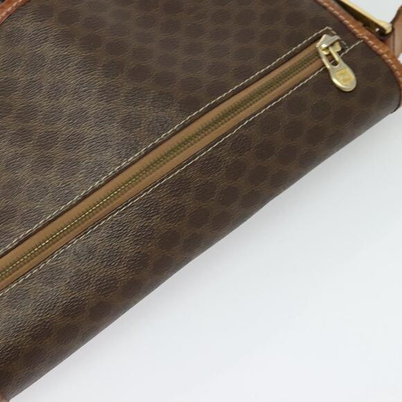 CELINE Macadam Canvas Shoulder Bag Pvc Leather Brown Gold - Picture 6 of 13